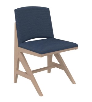 Chaise rembourrée appui sur table Soline